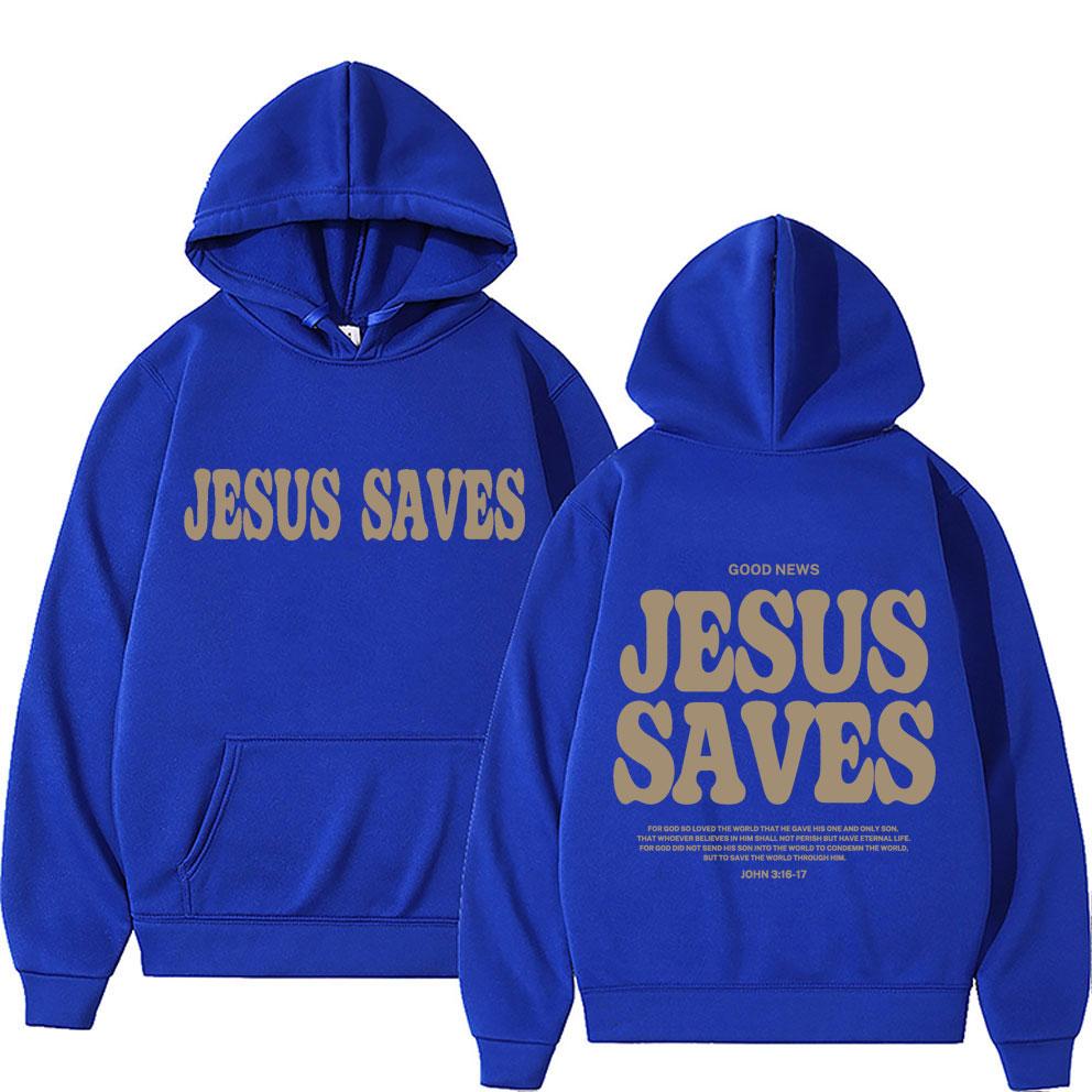 Ästhetische Jesus Rettet Hoodies Christliche Kleidung Druck Oversize Sweatshirts Herren Damen Vintage Warmer Hoodie