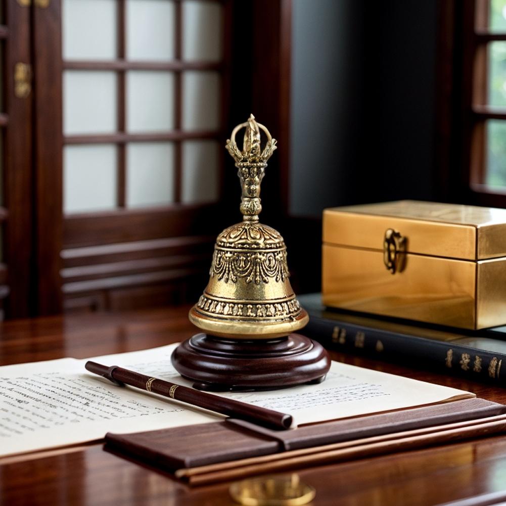 Vintage Brass Die-casting Drop Bell Retro Copper Bell Wind Chimes Brass Crafts Ideas Copper Bell Pendant  Gift Home Decor