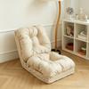 Reclining Single Lazy Sofa Chair, Bed-Like Backrest Folding Sofa for Bedroom, Balcony Tatami & Outdoor Use