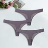 Ice Silk G-String for Women Sexy Seamless Thongs Panties Cotton Women Underwear Girls Ladies Bikini Briefs Lingerie 3 Pcs/set