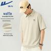 Men's Waffle Knit Short-Sleeve Polo Shirt