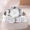 OLEVS watch women popular leather strap wristwatch quartz beautiful bracelet set lightweight slim waterproof date luminous white gift girlfriend.