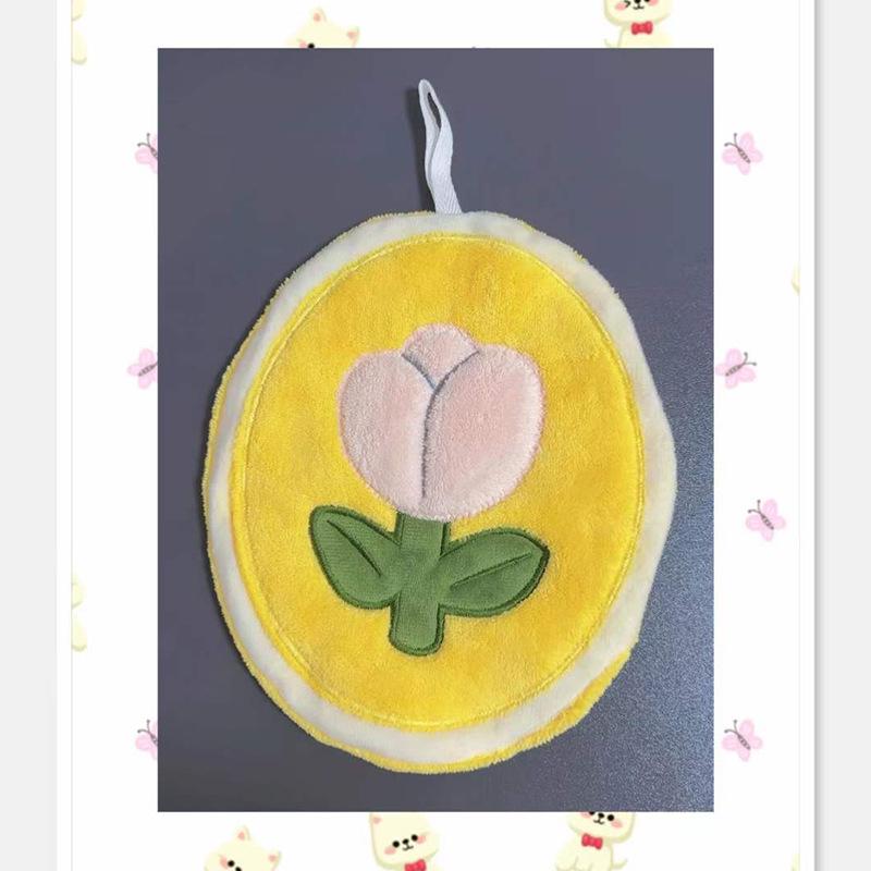 Cute Cartoon Hanging Hand Towel - Absorbent, Thickened Bathroom or Kitchen Dishcloth