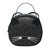 New Trendy Leopard Print Female Bag Little Cat Mobile Phone Bag Cute Small Round Bag