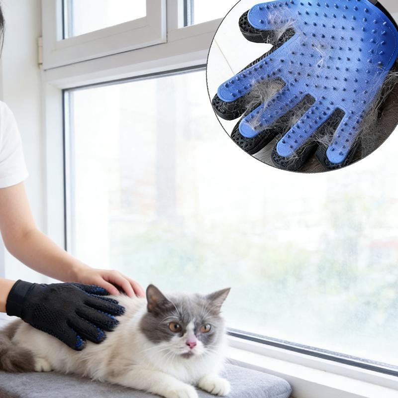 Cat Grooming Glove Rubber Pet Bath Brush Pet Grooming Gloves Protection Silicone Cat Comb Glove Massage Grooming Dogs Supplies