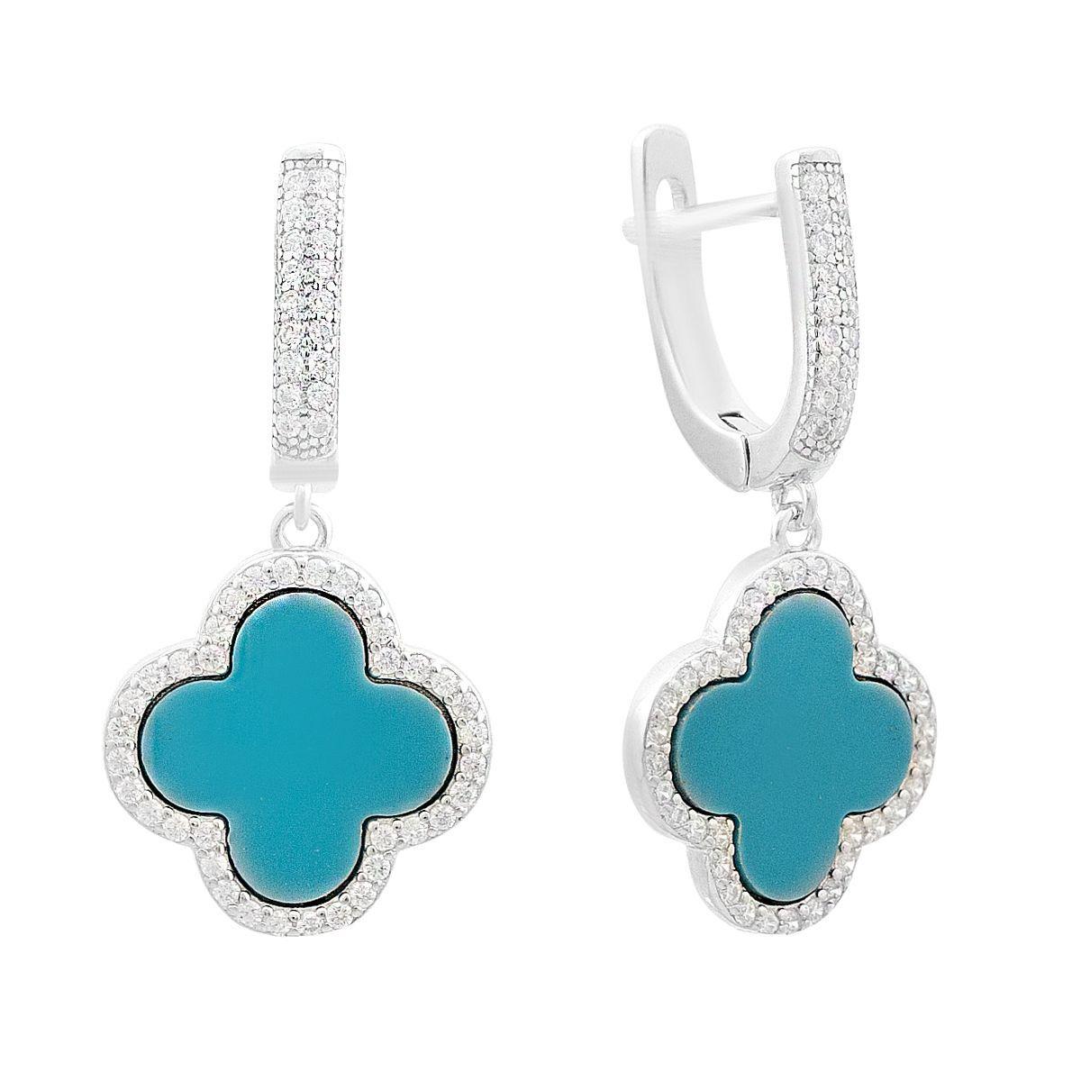 

Срібна каблучка з фіанітами. (60001998) небо синє світло кольору