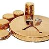 Copper Traditional Dinner Set of Plate, Bowls, Fork, Glass Spoon , Diameter 13 Inch Stainless Steel Copperware Thali (Set of 8 pieces)
