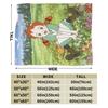 Cartoon manga A-Anne of Green Gables Blanket  Soft Fluffy Plush Throw Blanket For Girls Boys Bedroom Flannel Bedspread Bed Cover