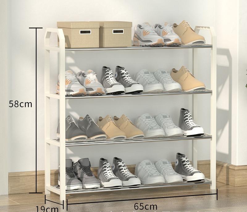 Multi-layer Assembly Simple Shoe Rack, Dustproof Storage Shoe Cabinet Dormitory Home Solid Metal Shoe Rack