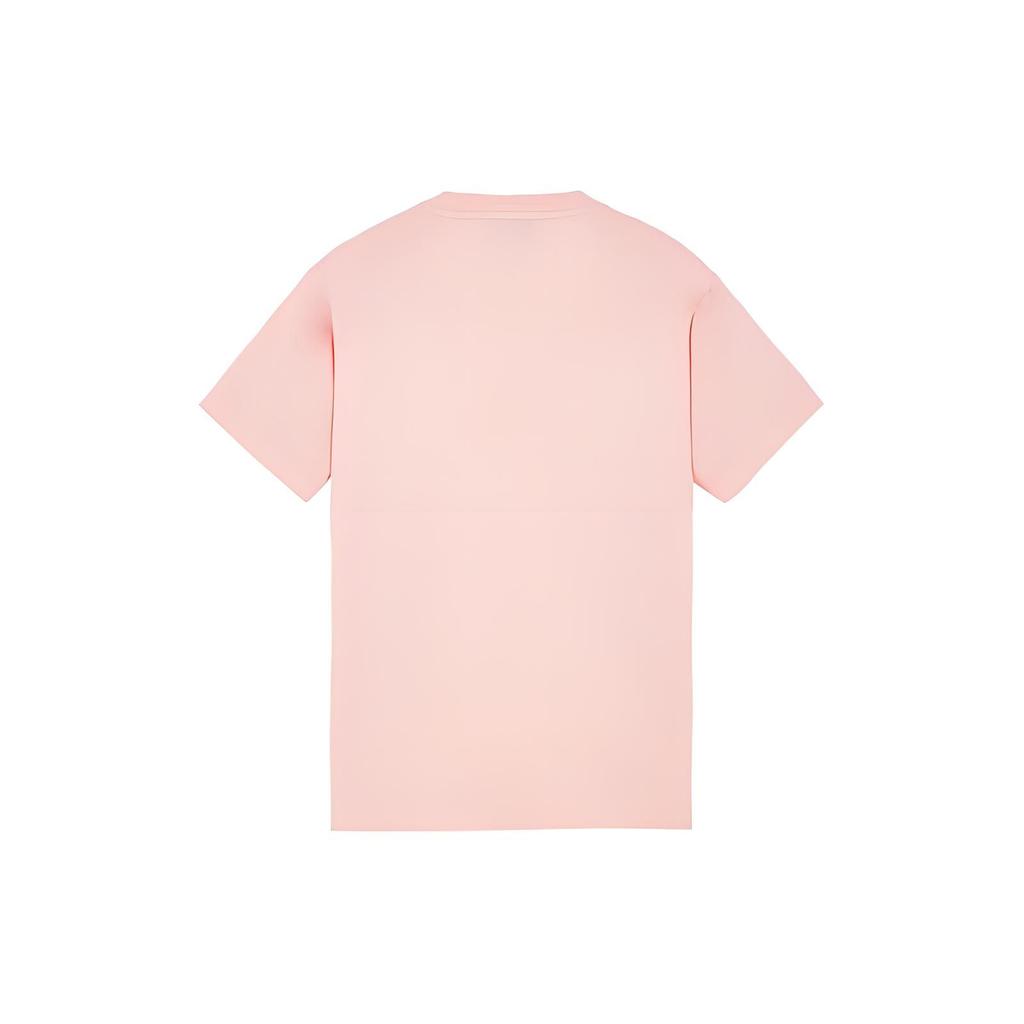 STONE ISLAND T-shirt da uomo con stampa logo SS23, girocollo, manica corta, rosa 78152NS83-V0080