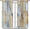 Rustikale Scheunentür Fenster Vorhänge Bauernhaus Holz Ländlich Bauernhof Stil Rustikale Hütte Druck Verdunkelung Stangentasche Fenster Dekorationen Vorhang