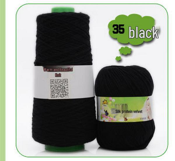 Filato di Cotone al Latte con Proteine della Seta per Maglieria e Uncinetto per Sciarpa per Neonato