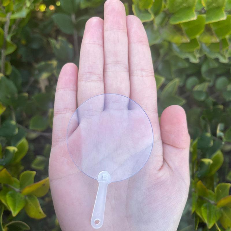 50 Stück 5cm Mini Transparente Leere Handfächer für Kinder DIY Kunst Hochzeitsparty Individuelle Gastgeschenke
