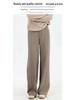 2026 Spring Women's Cloud White High-Waisted Wide-Leg Pants - Loose Old Money Style Casual Trousers