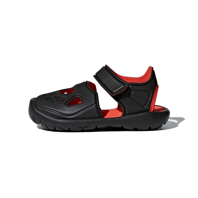 (TD) adidas neo Fortaswim 2 Black Red Sandals Black Red Baby CQ0089 EU 21