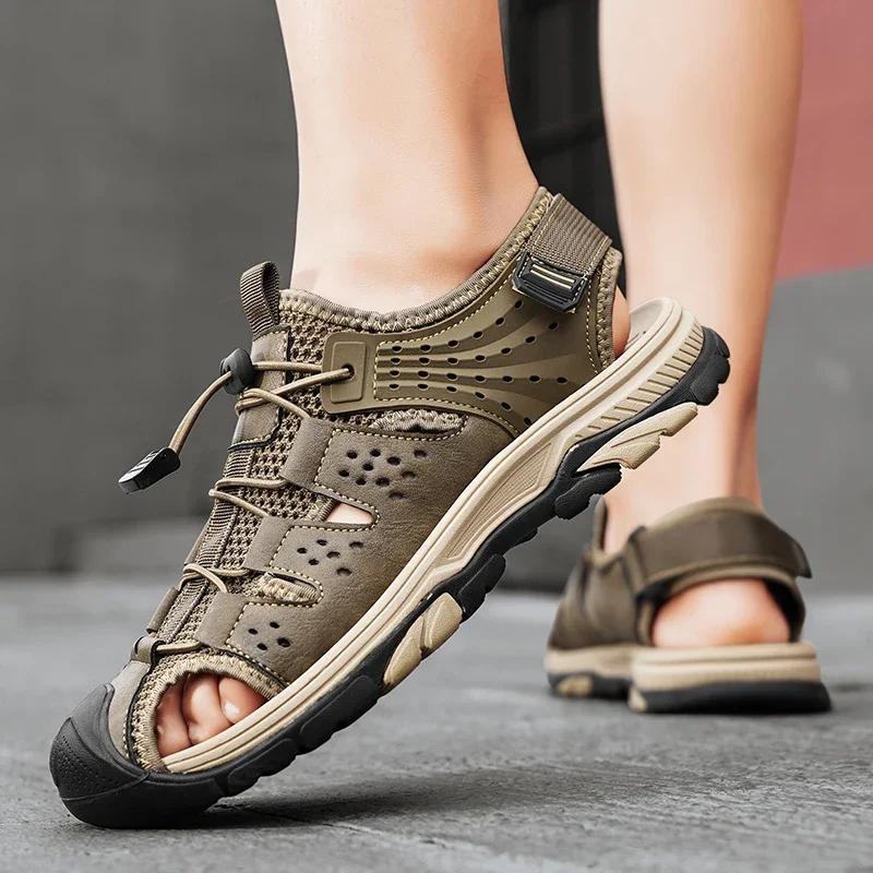 Fashion Summer Breathable Men's Shoes Hollow Sandals Outdoor Beach Sandals Breathable Men Casual Shoes Comfort Male Sneakers Zapatillas