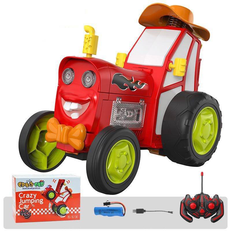 Control Cars Remote Crazy Jumping Car Toy Lights Music Early Education Toys