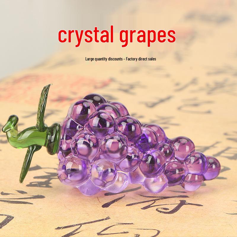 Πολυτελή Κρυστάλλινα Διακοσμητικά Φρούτων: Ροδάκινο, Σταφύλι, Μήλο, Λωτός - Ιδανικό για Διακόσμηση Υπνοδωματίου, Σαλονιού, Γραφείου ή ως Δώρο