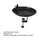 Metal Detachable Bird Bath And Feeder for Garden 2-in-1 Outdoor Waterer & Feeder Rust-Proof No-Drill Rail Mount Bird Watering Basin