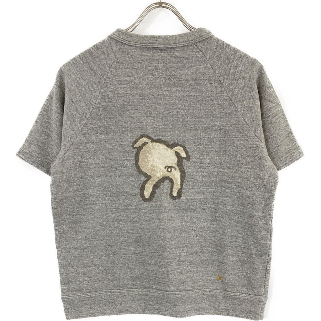 45R 70370112 Grey Garment Fleece Piggy R Print Laclan Sweat Top tops 3 grayUsed