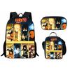 Bedrucktes Dreiteiliges Schüler-Schulranzen-Set, Cartoon-Rucksack, Brottasche, Federmäppchen