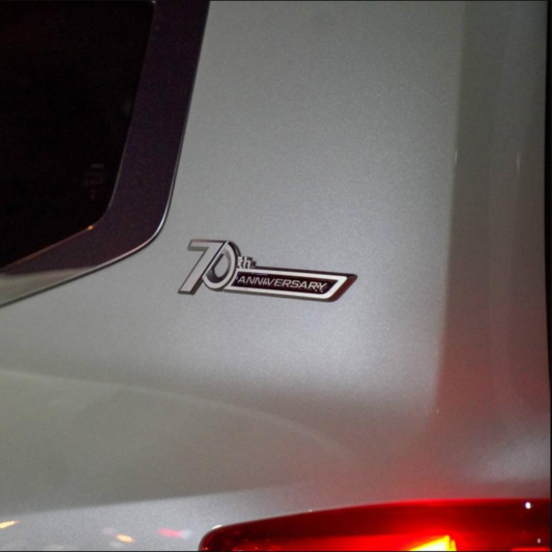 70TH ANIVERSARY BADGE Emblem 3D Sticker ABS Badge For LJ76 LJ78 LJ79 LC200 LC300 FJ150 LAND CRUISER TOYOTA Body Decoration