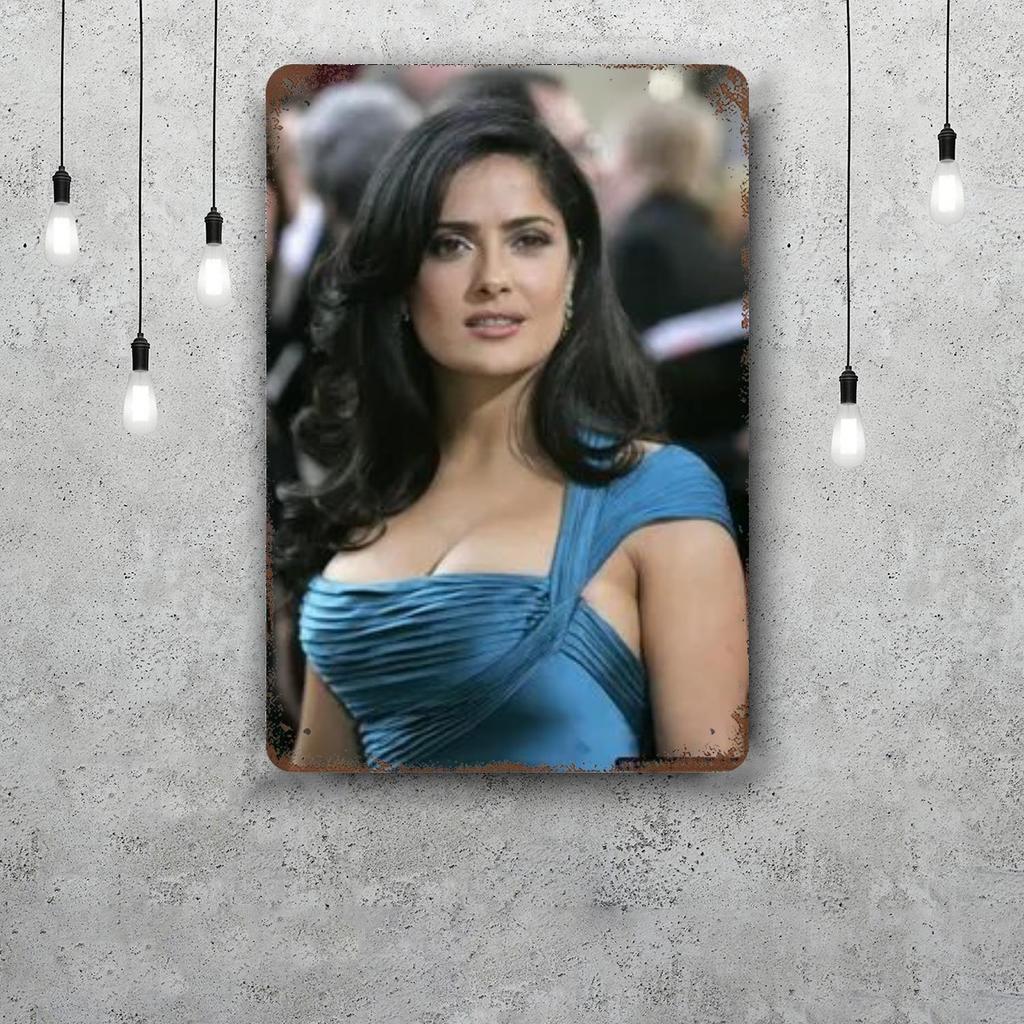 salma hayek Funny Bar Metal Sign Retro Plaque Vintage Sign Alcohol Drinker Pub Club Man Cave Kitchen Wall Decoration