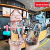 Cute Plastic Water Cup With Locking Clamp For Outdoor Car Office And Student Use