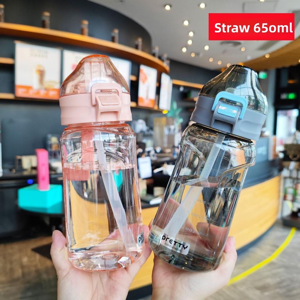 Cute Plastic Water Cup With Locking Clamp For Outdoor Car Office And Student Use