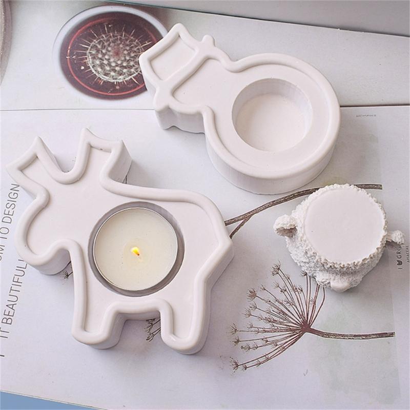 Christmas Candle Holder Tray Silicone Mold for Handmade Crafts and Candle Making