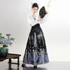 Summer Girls Series Hanfu Chinese Ming Dynasty Style Daily Horse-face Skirt Women's Dress Set