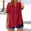 Women's Fashion Loose Casual Summer V-neck Short Sleeve T-shirt