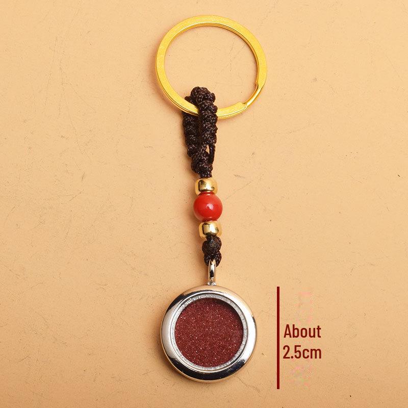 Brass Keychain: 2024 Tai Sui Jiachen Dragon Year Pendant with Mountain Ghost Money and Six-Character Mantra Gawu Box.