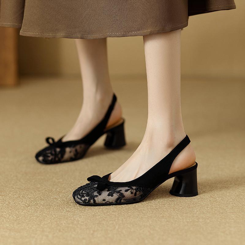 Summer Fashion Hollow Out Women Sandals Casual Slip On Party Dress High Heel Ladies Elegant Singbacks Sandalias Shoes