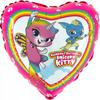 Balon Foliowy Tęczowy Motylokotorożec Kitty 45Cm