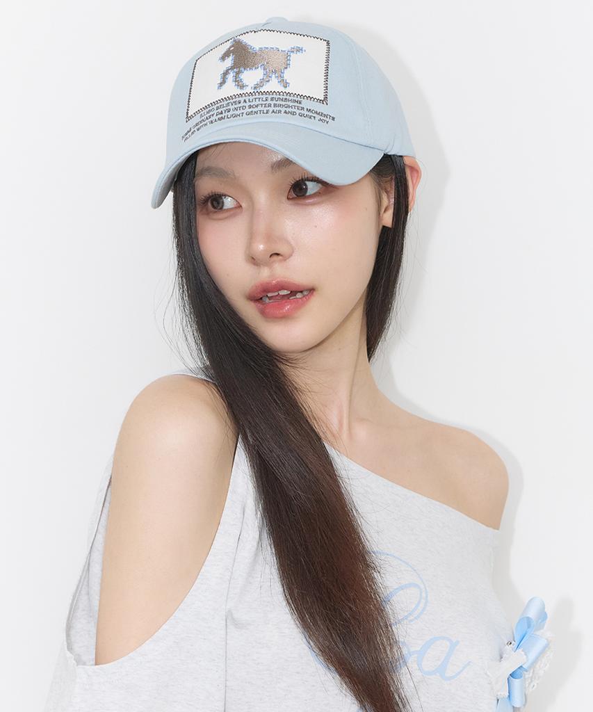 ILLIGO Pony Patch Ball Cap Blue