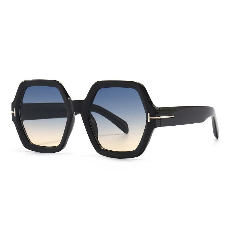 

SO & EI модные многоугольные квадратные женские солнцезащитные очки в стиле ретро, ​​брендовые дизайнерские очки с желе и чаем, мужские солнцезащитные очки с градиентом, оттенки UV400