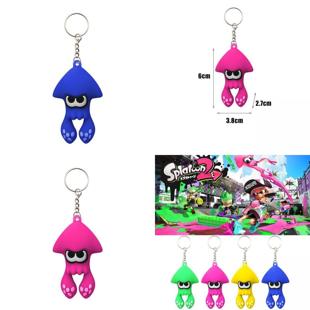 Splatoon 3 Breloczek Kalmar Zabawka Wysokiej Jakości Pcv Wisiorek do Torebki Dla Dzieci Prezenty na Boże Narodzenie