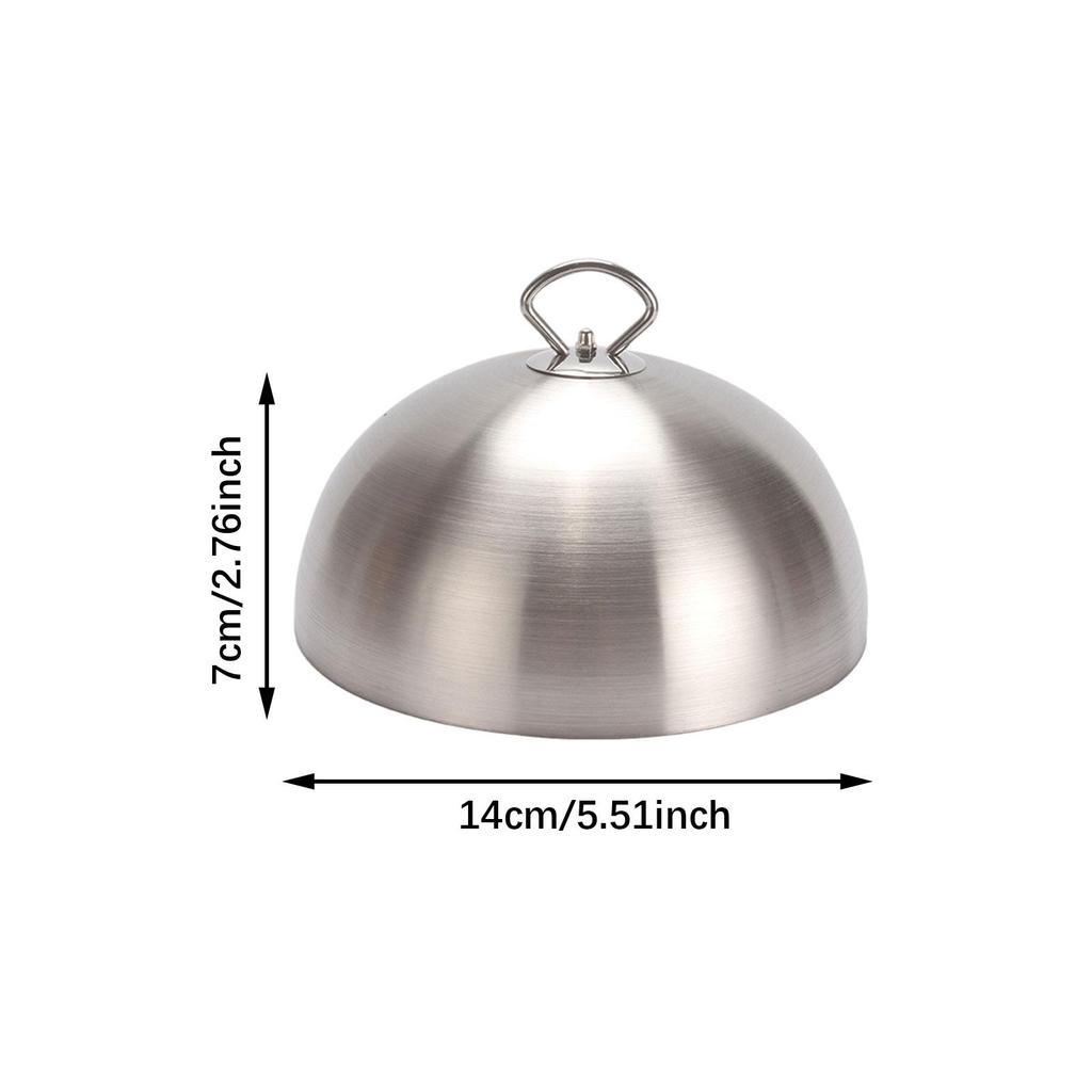Stainless Steel Frying Pan Covers Round Pot Lids Cover Cookware Cheese Melting Dome for Sandwiches Steak Barbecue Burgers