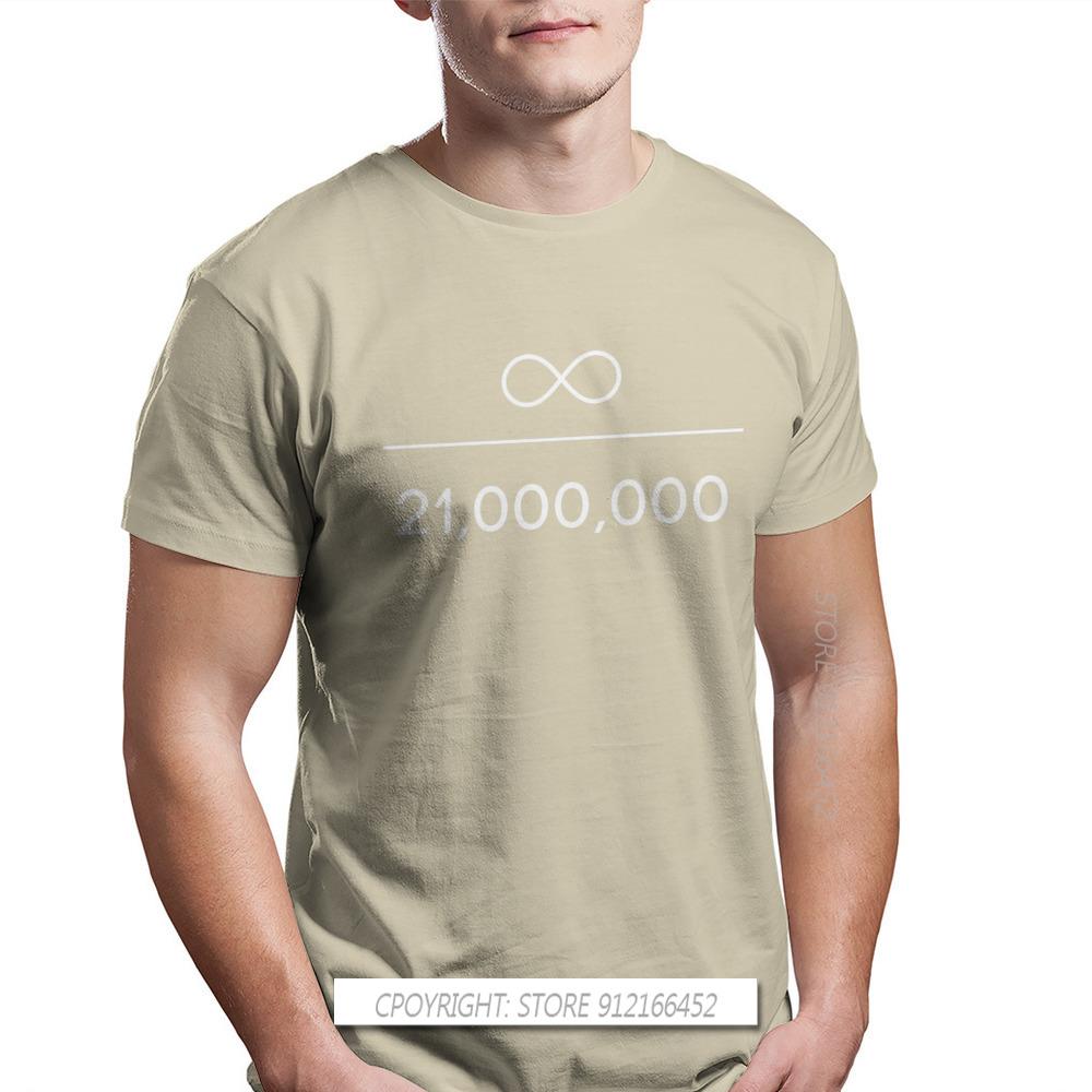 Unendlichkeit Geteilt Durch 21 Millionen T-Shirt Für Männliche Bitcoin Kryptowährungs-Miner Meme Camisetas Fashion T-Shirt Weiche Lockere T-Shirts Mann