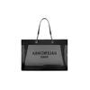 Balenciaga Duty Free Distressed Silver Metal Logo Print Mesh Tote Bag Women Tote Bags Black 7416052AADB1090