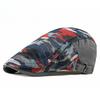 Summer Camouflage Mesh Beret Hat for Men Women Breathable Flat Cap Outdoor Sun Protection Duckbill Cap Casual Newsboy Hat Adjustable Peaked Cap
