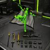 Bamboo Hat Man Figurine Chinese Swordsman Action Figure with Accessories, Multi-Joints Movable Model Cloak Figurine, Articulated Dummy Robot