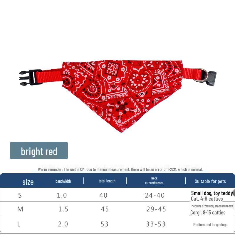 Cross-Border Pet Dog Bib, Drool Towel, and Bandana Collar for Small Dogs and Cats