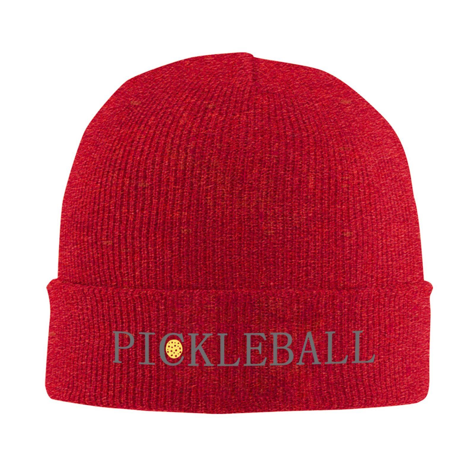 Pickleball Warm Knitted Cap Fashion Bonnet Hat Autumn Winter Outdoor Beanies Hats for Unisex Skull Knitted Hat