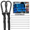 8pcs Bungee Cords with Carabiner Hooks 12/24/48inch Outdoor Bungee Straps, Strong Elastic Bungee Rope for Securing Tarps
