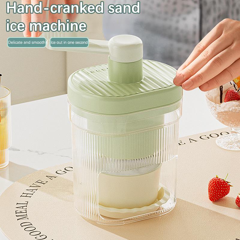 Shaved Ice Machine Small Manual Ice Crusher Home Hand-Cranked Machine Making Smoothie Machine Suitable For Outdoor Camping
