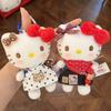 Hellokitty  Soft Cross-Dressing Kitten Keycharm Kitty Filled Item Charm Car Sack Decoration Plushie Birthday Present For Daughters