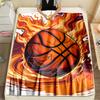 3D Basketball Theme Printed Blankets Bedroom Sofa Camping Airplane Travel Portable Blankets Multi-Scene Available Holiday Gifts