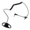 D-shaped Headphone Receiver/Listen Only 3.5mm Headset Earpiece Fitting Right/Left Ear Suitable for Walkie-Talkie ABS